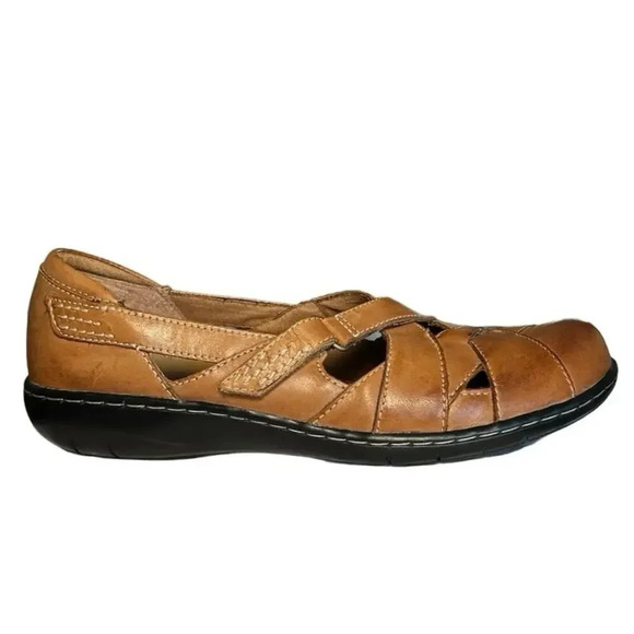 Clark’s Bendables Women’s Ashland Spin Q Leather Shoes Brown Size 8 - Picture 5 of 9